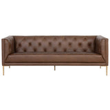 Westin Leather Sofa, Vintage Carmel