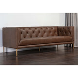Westin Leather Sofa, Vintage Carmel