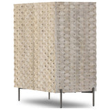 Raffael Bar Cabinet, Carved Stonewash Grey Mango by Four Hands — DET_1