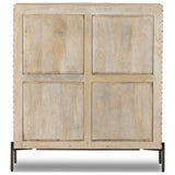 Raffael Bar Cabinet, Carved Stonewash Grey Mango by Four Hands — BCK_1