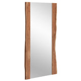 Fontana Floor Mirror, Medium Brown