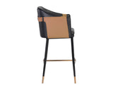 Carter Bar & Counter Stool, Napa Black/Napa Cognac-Furniture - Dining-High Fashion Home