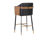 Carter Bar & Counter Stool, Napa Black/Napa Cognac-Furniture - Dining-High Fashion Home
