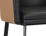Carter Bar & Counter Stool, Napa Black/Napa Cognac-Furniture - Dining-High Fashion Home