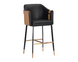 Carter Bar & Counter Stool, Napa Black/Napa Cognac-Furniture - Dining-High Fashion Home