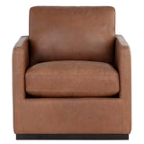 Portman Leather Swivel Chair, Marseille Camel
