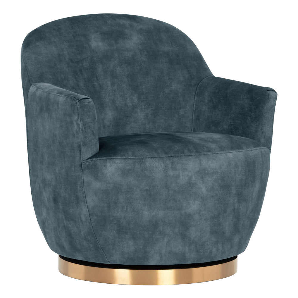 Casey Swivel Chair, Nono Petrol