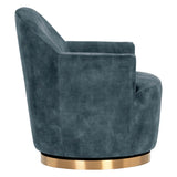 Casey Swivel Chair, Nono Petrol