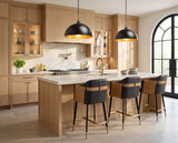 Carter Bar & Counter Stool, Napa Black/Napa Cognac-Furniture - Dining-High Fashion Home