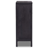 Sydney Tall Dresser, Black Wash w/Black Cane-Furniture - Storage-High Fashion Home