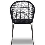 Bandera Outdoor Woven Dining Chair, Black, Set of 2-Furniture - Dining-High Fashion Home