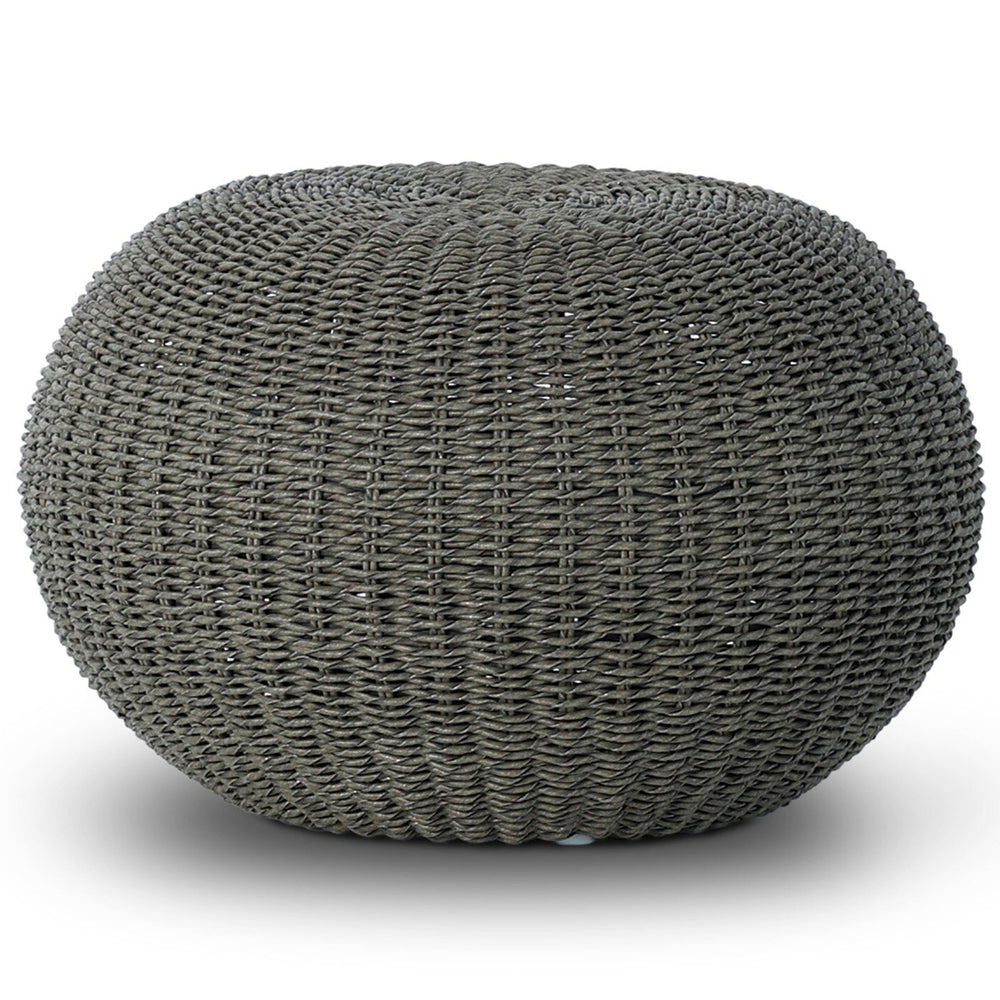 Phoenix Outdoor Accent Stool, Faux Olive Hyacinth by Four Hands