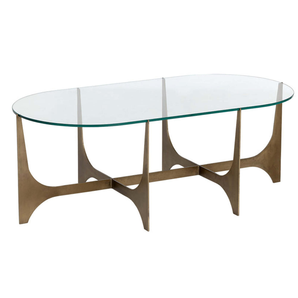 Juliane Coffee Table, Gold-Furniture - Accent Tables-High Fashion Home
