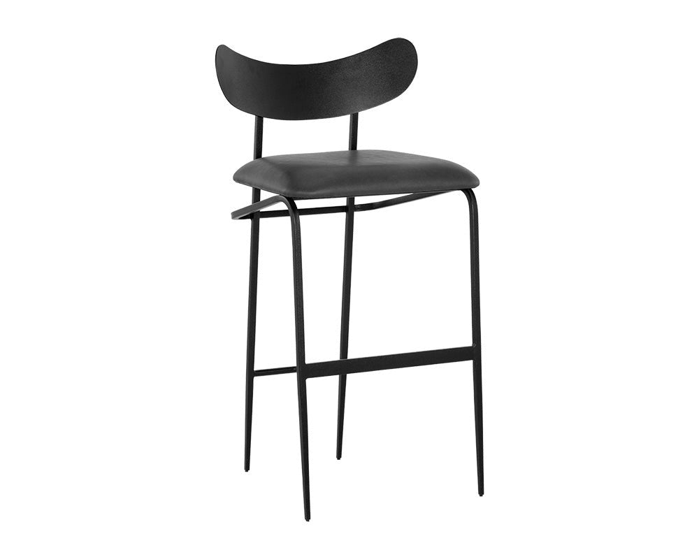 Gibbons Barstool, Black/Bravo Portabella-Furniture - Dining-High Fashion Home