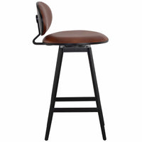 Ember Swivel Counter Stool, Bravo Cognac-Furniture - Chairs-High Fashion Home