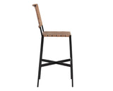 Omari Leather Barstool, Suede Light Tan-Furniture - Dining-High Fashion Home
