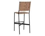 Omari Leather Barstool, Suede Light Tan-Furniture - Dining-High Fashion Home