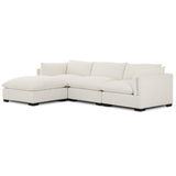 Westwood 3 Piece Sectional Sofa w/ Ottoman, Nomad Snow by Four Hands