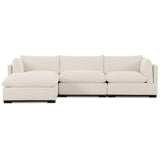 Westwood 3 Piece Sectional Sofa w/ Ottoman, Nomad Snow by Four Hands