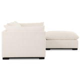 Westwood 3 Piece Sectional Sofa w/ Ottoman, Nomad Snow by Four Hands