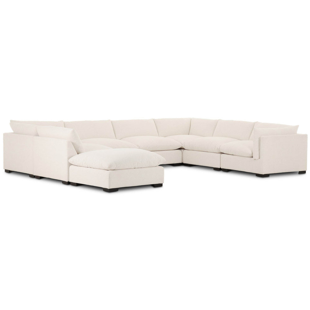 Westwood 7 Piece Sectional w/ Ottoman, Nomad Snow by Four Hands