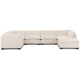 Westwood 7 Piece Sectional w/ Ottoman, Nomad Snow by Four Hands