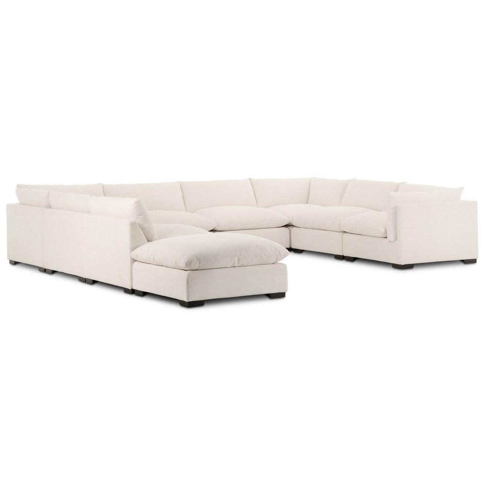 Westwood 8 Piece Sectional w/ Ottoman, Nomad Snow by Four Hands