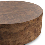 Hudson Round Coffee Table, Dark Bark Paper by Four Hands