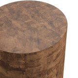 Hudson Round End Table, Dark Bark Paper by Four Hands