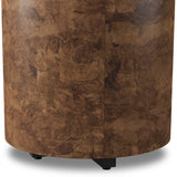Hudson Round End Table, Dark Bark Paper by Four Hands