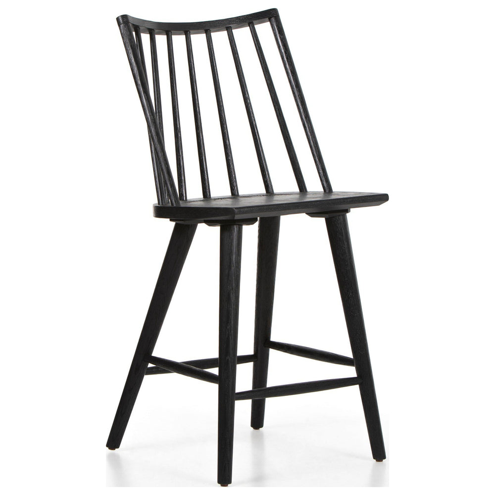 Lewis Windsor Counter Stool, Black Oak, Set of 2 by Four Hands — PRM_1