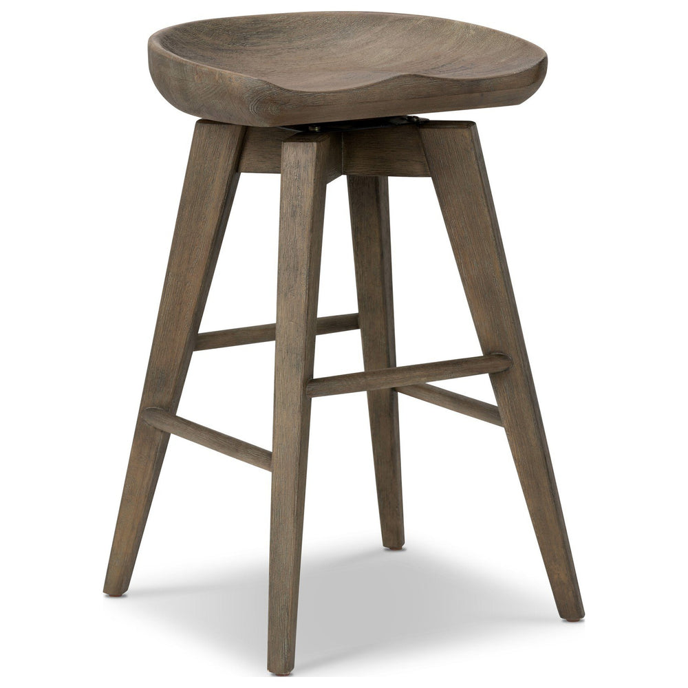 Paramore Swivel Counter Stool, Brushed Shale Grey by Four Hands — PRM_1