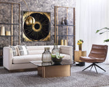 Keller Leather Swivel Lounge Chair, Missouri Mahogany-Furniture - Chairs-High Fashion Home