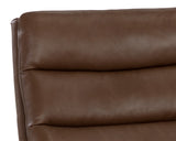 Keller Leather Swivel Lounge Chair, Missouri Mahogany-Furniture - Chairs-High Fashion Home