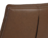 Keller Leather Swivel Lounge Chair, Missouri Mahogany-Furniture - Chairs-High Fashion Home