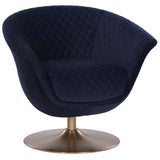 Carine Swivel Chair, Abbington Navy