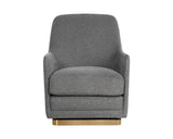 Marcela Swivel Lounge Chair, Belfast Koala Grey-Furniture - Chairs-High Fashion Home