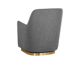 Marcela Swivel Lounge Chair, Belfast Koala Grey-Furniture - Chairs-High Fashion Home