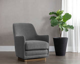 Marcela Swivel Lounge Chair, Belfast Koala Grey-Furniture - Chairs-High Fashion Home