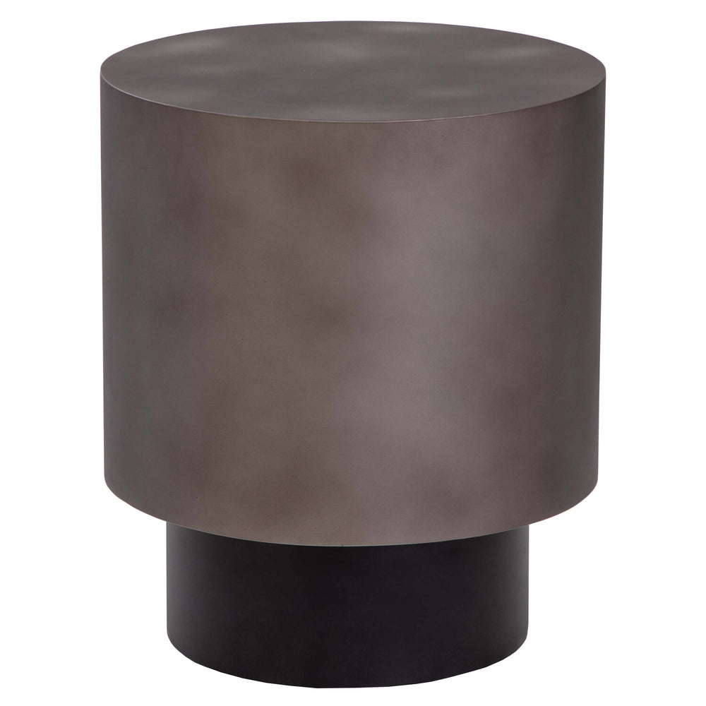 Bernaby End Table, Gunmetal-Furniture - Accent Tables-High Fashion Home