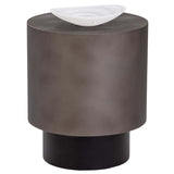 Bernaby End Table, Gunmetal-Furniture - Accent Tables-High Fashion Home