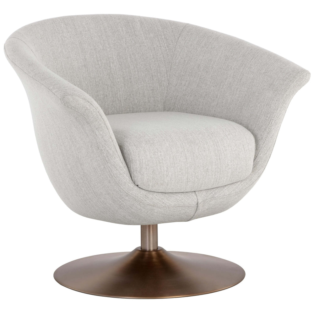 Carine Swivel Chair, Mina Taupe