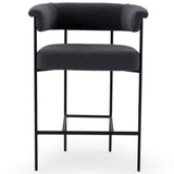 Carrie Counter Stool, Boucle Slate-Furniture - Dining-High Fashion Home