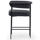 Carrie Counter Stool, Boucle Slate-Furniture - Dining-High Fashion Home