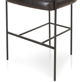 Carrie Leather Bar Stool, Sonoma Black-Furniture - Dining-High Fashion Home
