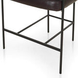 Carrie Leather Counter Stool, Sonoma Black-Furniture - Dining-High Fashion Home