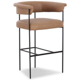 Carrie Leather Bar & Counter Stool by Four Hands