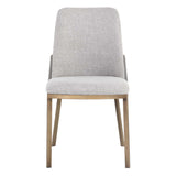 Marie Dining Chair, Belfast Heather Grey/Bravo Metal, Set of 2-Furniture - Dining-High Fashion Home