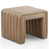 Augustine Leather Ottoman by Four Hands