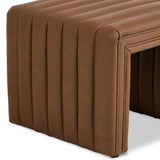 Augustine Leather Ottoman, Maestro Cigar by Four Hands